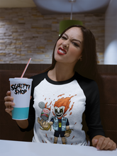 Load image into Gallery viewer, Extra-Saucy Sghetti Skull Unisex 3/4 Sleeve Baseball Shirt