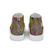 Load image into Gallery viewer, Vintage Comic Men’s high top canvas spaghetti shoes