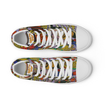 Load image into Gallery viewer, Vintage Comic Men’s high top canvas spaghetti shoes