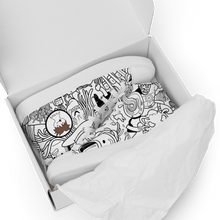 Load image into Gallery viewer, Spaghetti Comic B&W Men’s high top canvas shoes