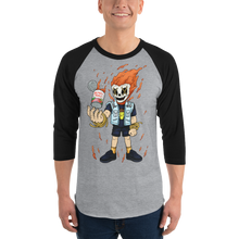 Load image into Gallery viewer, Extra-Saucy Sghetti Skull Unisex 3/4 Sleeve Baseball Shirt