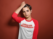 Load image into Gallery viewer, Legalize Marinara 3/4 sleeve Raglan Baseball shirt