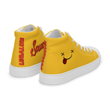 Load image into Gallery viewer, Super Saucy Sghetti Face Women’s high top canvas Spaghetti shoes