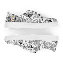 Load image into Gallery viewer, Spaghetti Comic B&W Women’s canvas shoes