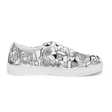 Load image into Gallery viewer, Spaghetti Comic B&W Women’s canvas shoes