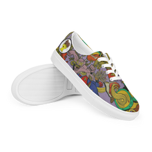 Load image into Gallery viewer, Vintage Comic Women’s lace-up spaghetti canvas shoes