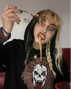 Sghetti Skull Crop Hoodie