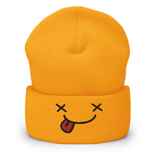 Load image into Gallery viewer, Sghetti Face Yellow Cuffed Beanie
