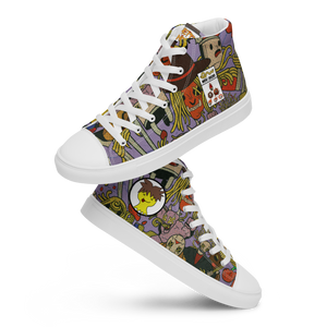 Vintage Comic Men’s high top canvas spaghetti shoes