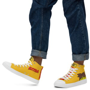 Super Saucy Sghetti Face Men’s high top Spaghetti canvas shoes