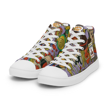 Load image into Gallery viewer, Vintage Comic Men’s high top canvas spaghetti shoes
