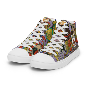 Vintage Comic Men’s high top canvas spaghetti shoes