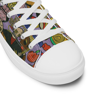 Vintage Comic Men’s high top canvas spaghetti shoes