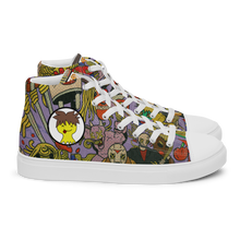 Load image into Gallery viewer, Vintage Comic Men’s high top canvas spaghetti shoes
