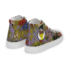 Load image into Gallery viewer, Vintage Comic Men’s high top canvas spaghetti shoes
