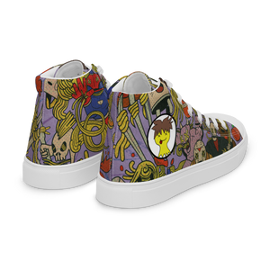 Vintage Comic Men’s high top canvas spaghetti shoes