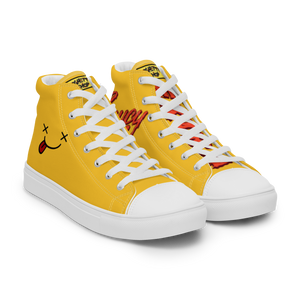 Super Saucy Sghetti Face Men’s high top Spaghetti canvas shoes