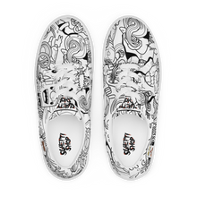 Load image into Gallery viewer, Spaghetti Comic B&amp;W Men’s canvas shoes
