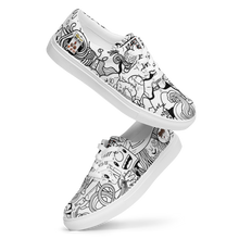 Load image into Gallery viewer, Spaghetti Comic B&amp;W Men’s canvas shoes
