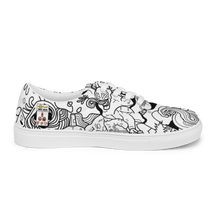 Load image into Gallery viewer, Spaghetti Comic B&amp;W Men’s canvas shoes
