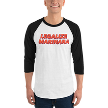 Load image into Gallery viewer, Legalize Marinara 3/4 sleeve Raglan Baseball shirt
