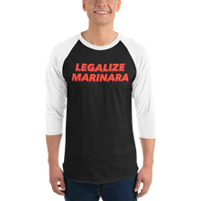 Load image into Gallery viewer, Legalize Marinara 3/4 sleeve Raglan Baseball shirt
