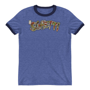 Sghetti Logo Vintage Comic Cut-out 3/4 sleeve shirt Ringer Tee