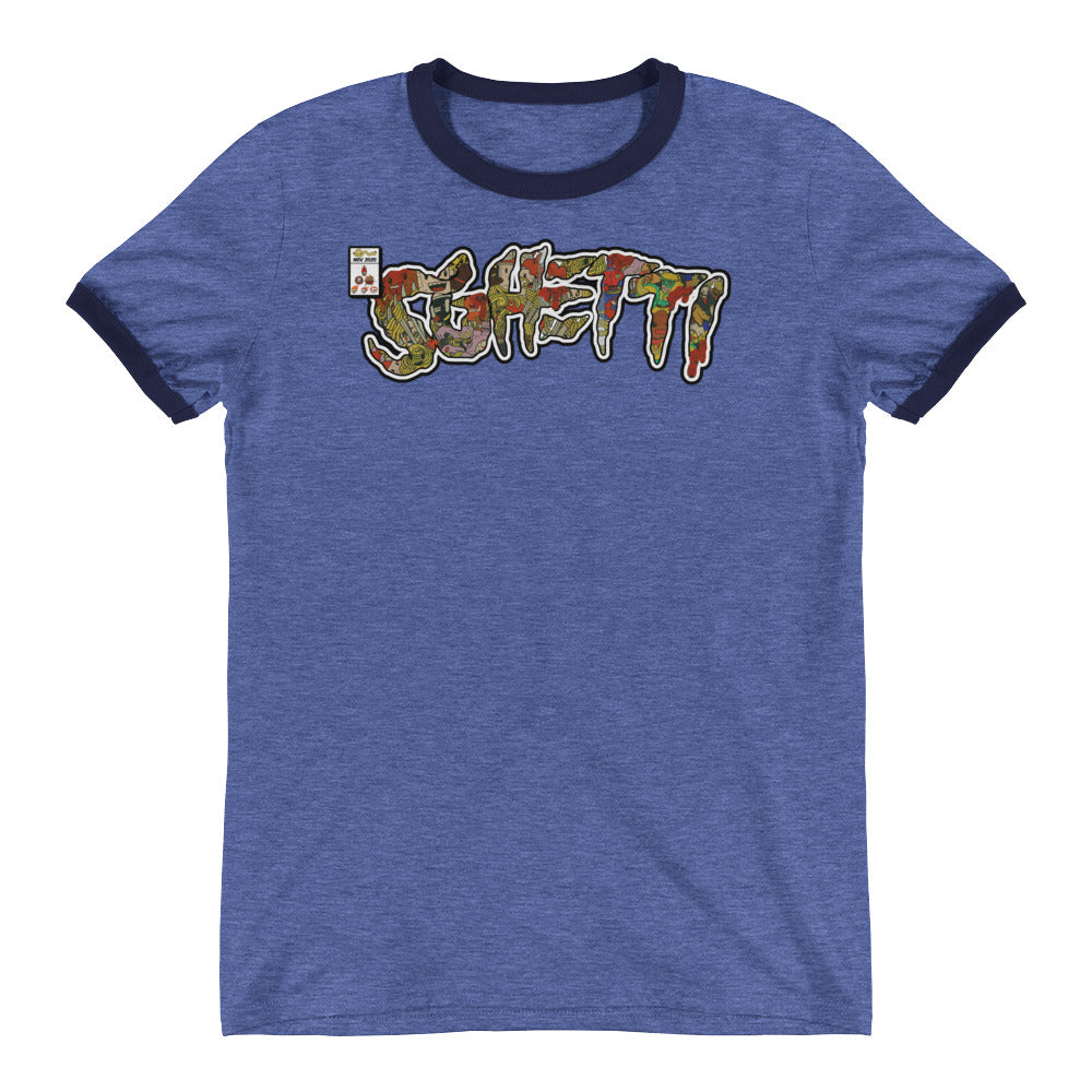 Sghetti Logo Vintage Comic Cut-out 3/4 sleeve shirt Ringer Tee