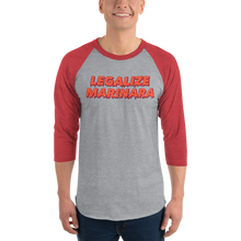 Load image into Gallery viewer, Legalize Marinara 3/4 sleeve Raglan Baseball shirt
