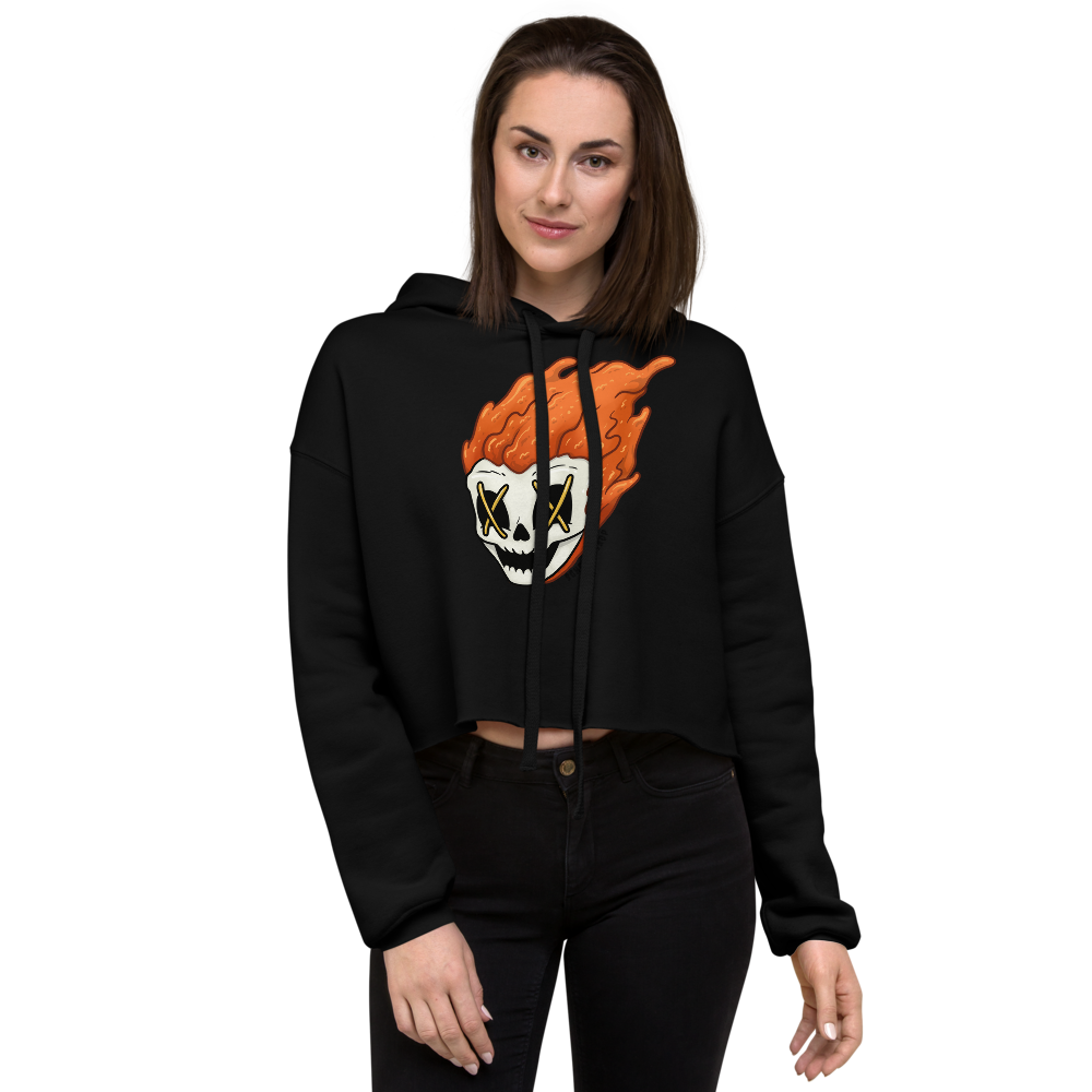 Extra-Saucy Skull Crop Hoodie