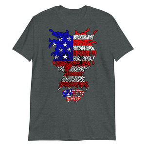 American Flag Sghetti-Head Unisex Tee