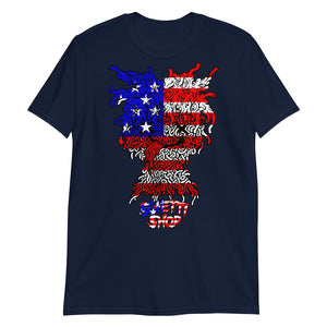 American Flag Sghetti-Head Unisex Tee