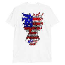 Load image into Gallery viewer, American Flag Sghetti-Head Unisex Tee
