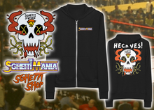 Load image into Gallery viewer, SghettiMania Saucin&#39; Skull Spaghetti Lightweight zip hoodie
