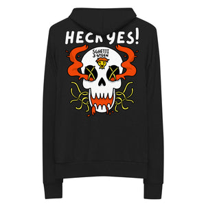 SghettiMania Saucin' Skull Spaghetti Lightweight zip hoodie