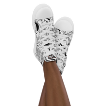 Load image into Gallery viewer, Spaghetti Comic B&amp;W Women’s high top canvas shoes
