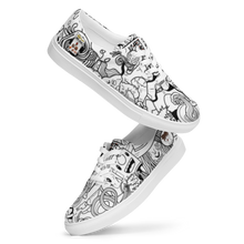 Load image into Gallery viewer, Spaghetti Comic B&amp;W Women’s canvas shoes
