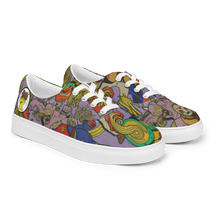 Load image into Gallery viewer, Vintage Comic Women’s lace-up spaghetti canvas shoes
